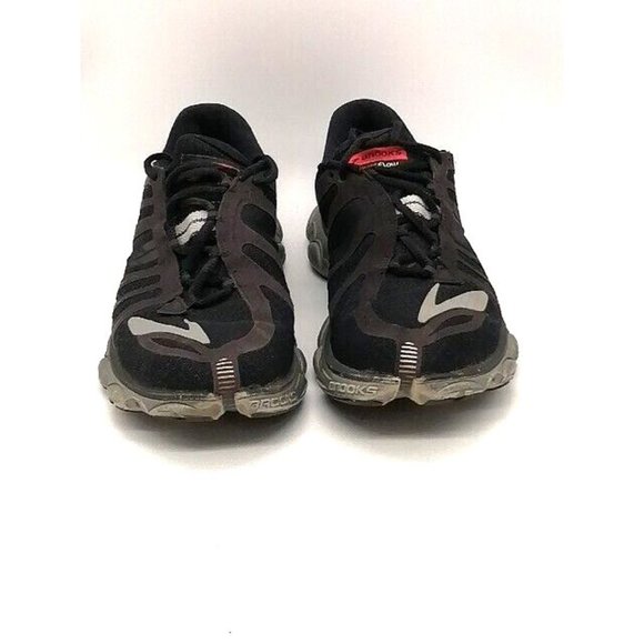Brooks Womens Sneakers Pure Flow Black Gray Lace Up Running Shoe Round Toe 9 - Picture 4 of 12
